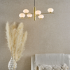 Fine Satin Gold Arms in the Opulent Jasper Pendant.
