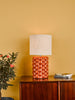 Jayden Table Lamp Orange Glaze life style picture