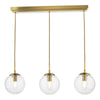 Jocelyn 3 Light Bar Pendant Natural Brass ront view picture on the white background