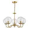 Jocelyn 5 Light Armed Pendant Natural Brass picture on the white background
