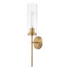 Jodelle Wall Light Polished Bronze and Glass picture on the white background