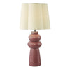 Jordana Ceramic Table Lamp Pink and Polished Chrome picture on the white background