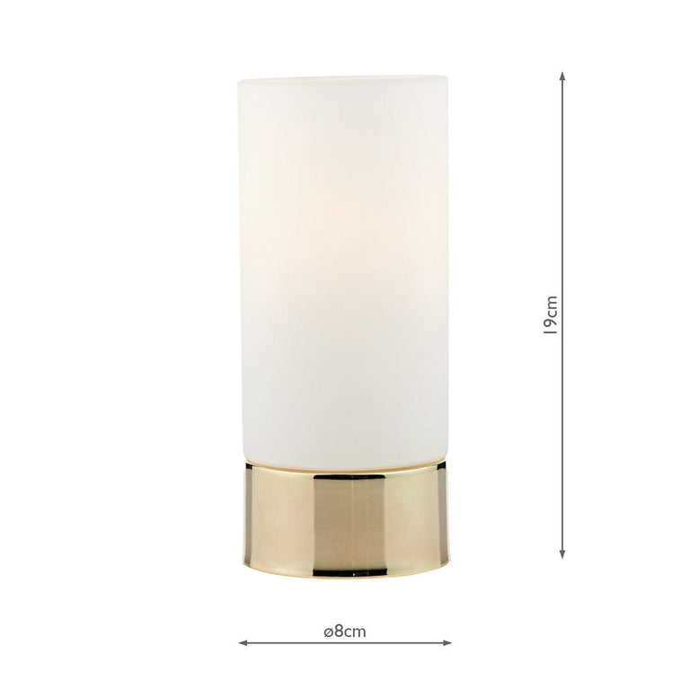 Jot Touch Table Lamp Gold Opal Glass - Contemporary Lighting Collection