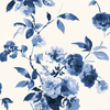 Joules Boho Bloom Wallpaper Cream close view picture of the pattern design