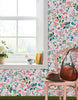 Joules Fields Edge Floral Wallpaper Antique Cream life style picture