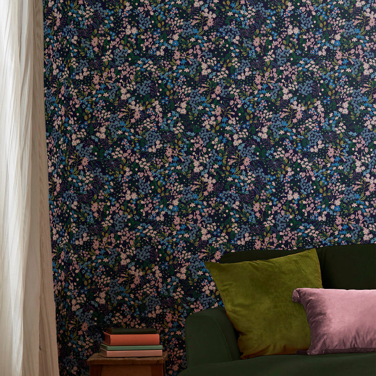 Joules Gilmorton Ditsy Wallpaper Garden Green - Joules Collection Wall Covering