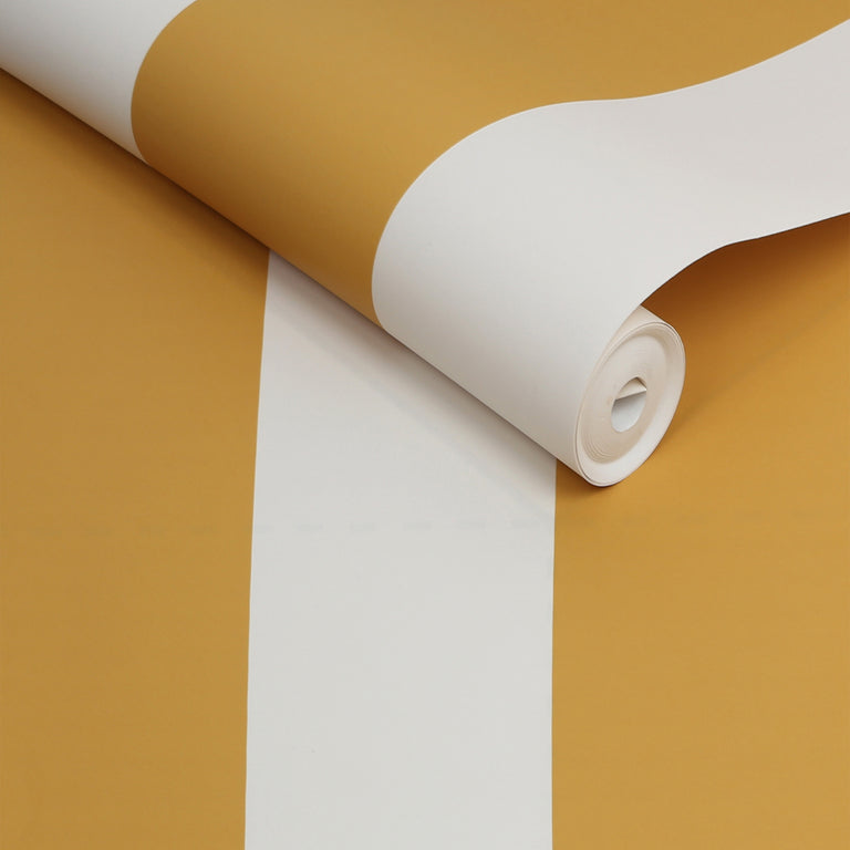 Joules Harborough Stripe Wallpaper Antique Gold - Wall Covering Collection