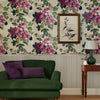 Joules Invite Floral Wallpaper Cream life style picture