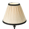 Judy Table Lamp Satin Black With Shade close view picture of the natural linen shade