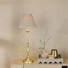 Judy Table Lamp Satin Gold With Shade life style picture