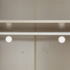 Elegant 2 Door Grey Wardrobe with Spacious Drawers

