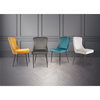 Contemporary kitchen chairs with luxurious velvet upholstery
