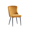 Sophisticated kitchen chairs with velvet upholstery – Julian Dining Chair Antique Gold.
