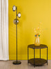 Kadience 3 Light Floor Lamp Satin Black and Smoked Glass life style picture