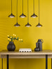 Kadience 6 Light Bar Pendant Satin Black and Smoked Glass for modern interiors