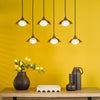 Kadience 6 Light Bar Pendant Satin Black and Smoked Glass life style picture