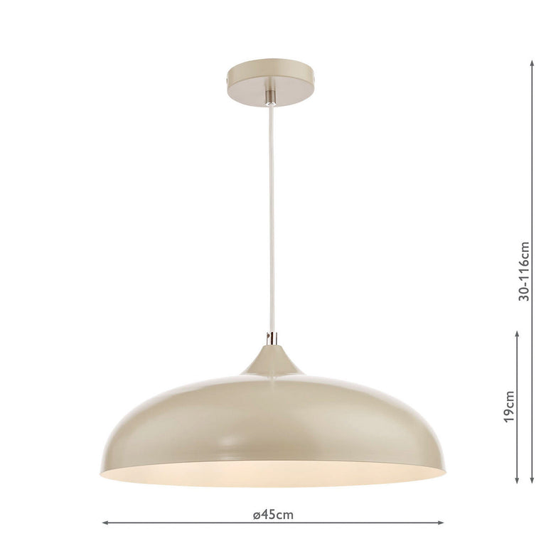 Kaelan Pendant Taupe - Elegant Retro Lighting Collection