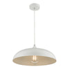 Kaelan Pendant White picture from the bottom with turned on light