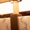 Kalani Marble Table Lamp 70 cm close view picture of the marble body with antique brass details