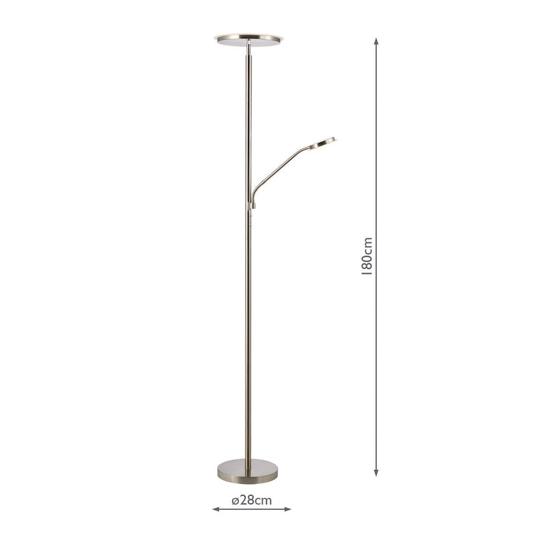 Kamika Mother & Child LED Floor Lamp Antique Brass– Lighting Collection