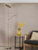 Kamika Mother & Child Floor Lamp Satin Chrome LED with integrated LED light