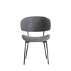 Stylish Karina Dining Chair Grey Set of 2 with Powder Coated Legs
