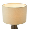 Kaulana Ceramic Table Lamp Brown close view picture of the natural drum shade
