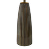 Kaulana Ceramic Table Lamp Brown close view picture of the ribbed ceramic base