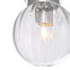Kavi Bathroom Flush Polished Chrome close view picture of the glass shade