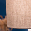 Kaylee Ceramic Table Lamp 64 cm close view picture of the taupe lined shade