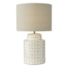Kedron Ceramic Table Lamp Grey close view picture on the white background