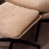 Khloe Rocking Swivel Chair with Stool Biscuit close view picture of the footstool