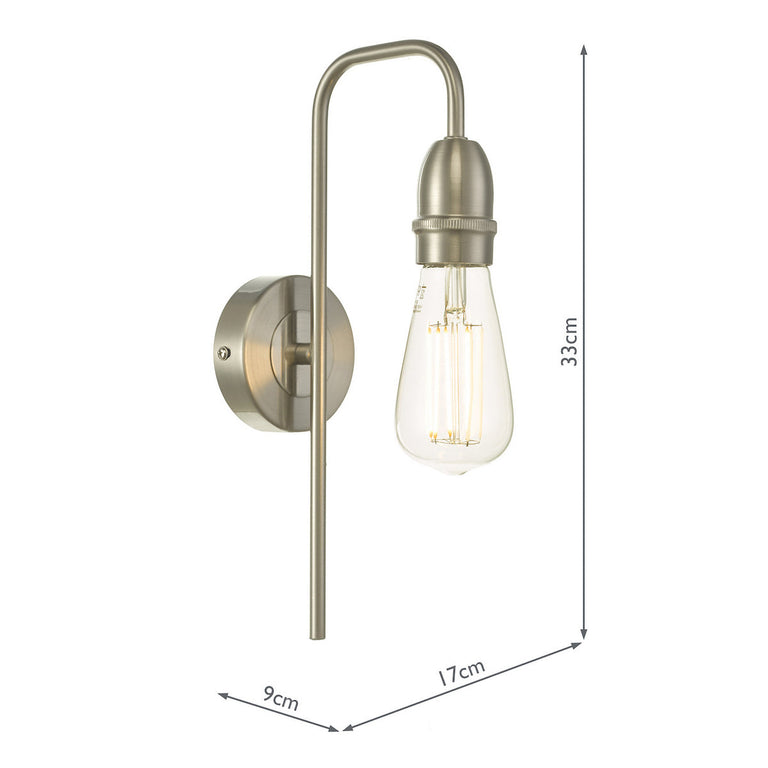 Kiefer Wall Light Satin Chrome - Stylish Home Lighting Collection