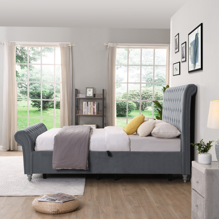 Kilkenny Ottoman Double Bed Grey