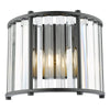 Kiran 2 Light Wall Light Satin Black and Crystal picture on the white background