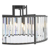 Hanging lights Kiran 5 Light Pendant with faceted glass

