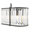 Kiran 7 Light Bar Pendant Satin Black and Crystal close view picture of the crystal shade