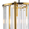 Kiran Pendant Natural Brass close view picture of the gold and crystal shade