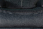 Klayton Recliner Chair Charcoal  close view picture of the stitching design