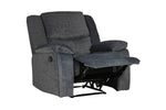 Klayton Recliner Chair Charcoal picture with reclined seat