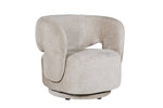 Luxurious Koa Swivel Accent Chair Mink fabric chair
