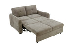 Koda Sofa Bed Beige picture of the sofa reclined to bed