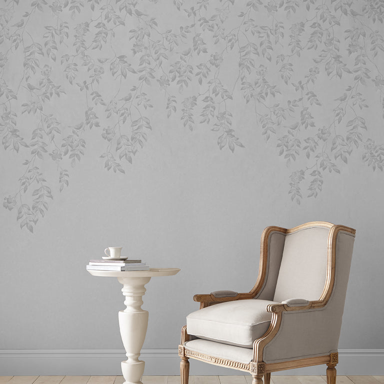 Laura Ashley Mural Lockwood Silver Grey