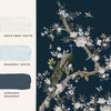 Laura Ashley Mural Belvedere Midnight picture with pait colors that will fit to this mural wallpaper