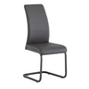 Stylish dining chair with a modern grey finish
