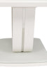 Lazzaro Coffee Table Putty close view picture of he base with glass top and frame with integrated LED lights