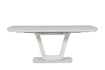 Lazzaro Extendable Dining Table 120-160 cm Putty front view picture of extended table