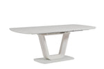 Lazzaro Extendable Dining Table 120-160 cm Putty picture of extended table on the white background
