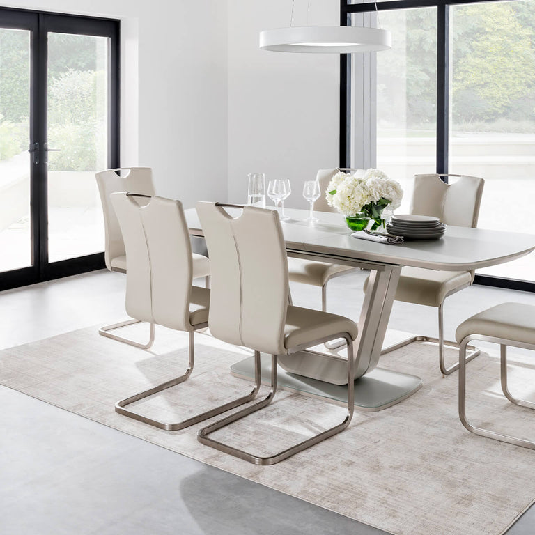 Lazzaro Extendable Dining Table 160-200 cm Putty