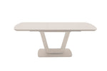 Lazzaro Extendable Dining Table 160-200 cm Putty front view picture on the white background